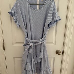 Michael Kors SeerSucker Ruffle Dress